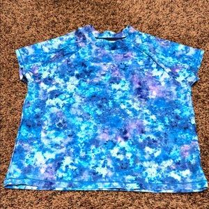 Athleta Girl Blue and Purple Rashguard XL